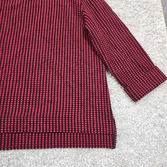 Habitat Sweater Womens Large Red‎ Black Long Sleeve Tunic Cowl Neck Stretch - Picture 2 of 12